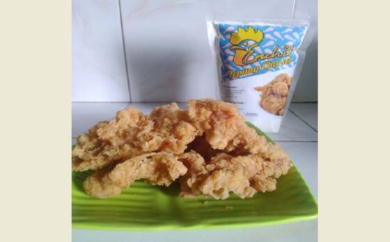 Produk ayam goreng crispy Enchik yang diproduksi Siti Nur'aeni. (Istimewa)