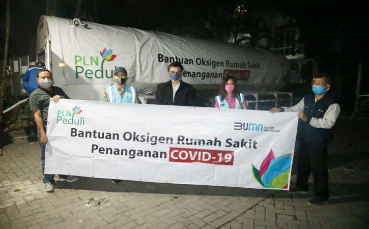 Dukung Penanganan Covid-19, PLN Salurkan 11,9 Ton Bantuan Oksigen untuk 4 Rumah Sakit