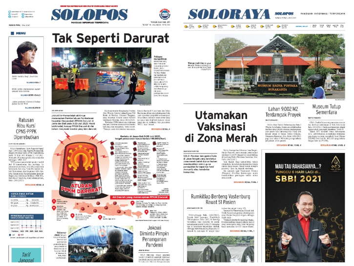 Solopos Hari Ini: Tak Seperti Darurat - Vimarsana News