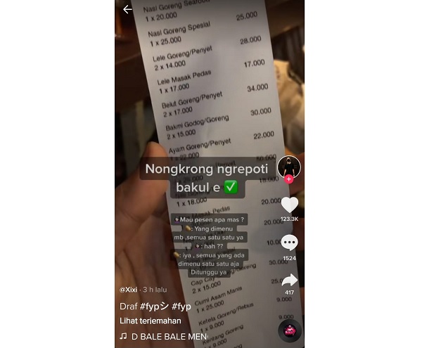 Borong Semua Menu di Tempat Makan, Sosok Ini Dijuluki Sultan Klaten