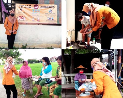 KKN Mandiri di Bendosari Sukoharjo, Mahasiswi Univet Bantara Ini Blusukan Kampanye Pencegahan Covid-19