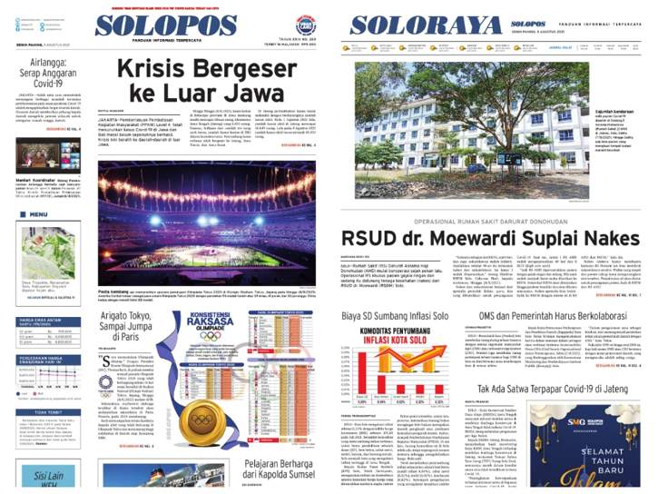 Solopos Hari Ini: Krisis Bergeser ke Luar Jawa