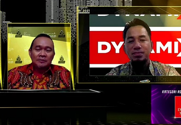 Senior Sales Manager Dynamix, Akhmad Saibani menjadi narasumber di dalam acara Special Talkshow Makin Tumbuh Makin Tangguh yang diadakan Solopos Media Group. (Youtube/Solopos TV)