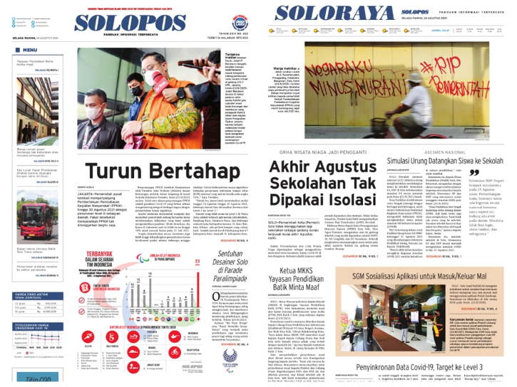 Solopos Hari Ini: PPKM Turun Bertahap
