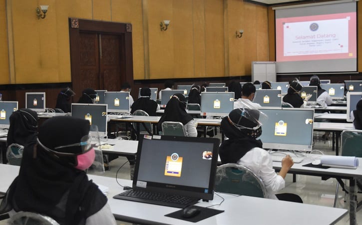 Pelaksanaan seleksi calon pagawai negeri sipili atau CPNS Kabupaten Wonogiri di Lembaga Pengembangan dan Pemberdayaan Kepala Sekolah (LPPKS) di Kabupaten Karanganyar beberapa waktu lalu. (Istimewa/BKD Wonogiri)