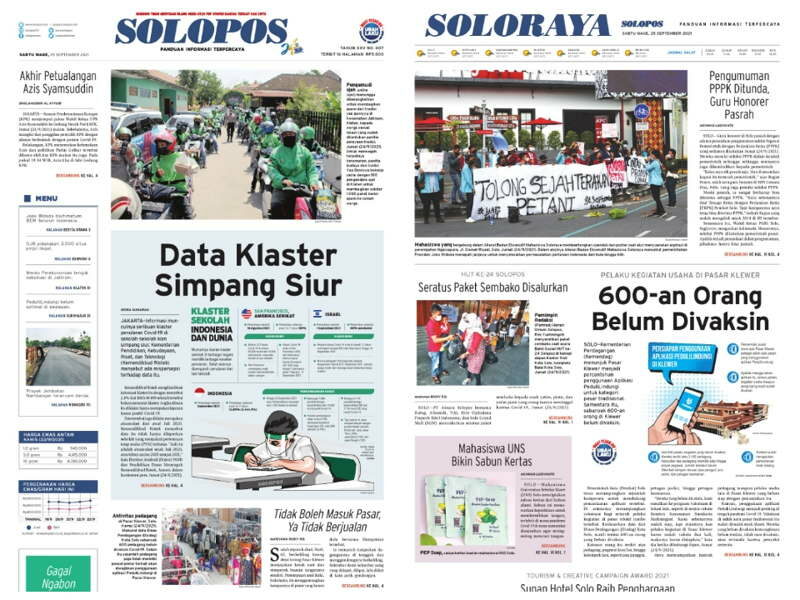 Solopos Hari Ini: Data Klaster Simpang Siur, Akhir Petualangan Azis Syamsuddin