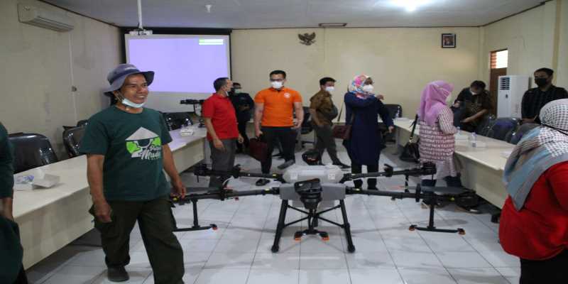 Komunitas Petani Muda Klaten menggelar diskusi Ngobrol Pertanian di aula Agro Techno Park Humo Klaten, Minggu (26/9/2021). (Solopos.com/Taufiq Sidik Prakoso)