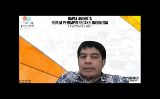 Arifin Asydhad terpilih sebagai Ketua Dewan Pengurus Forum Pemred periode 2021-2024. (Istimewa)