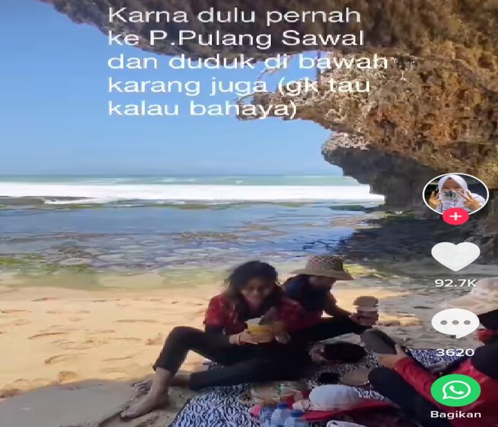 Viral Niat Piknik Asyik di Pinggir Pantai, Malah Berakhir Panik