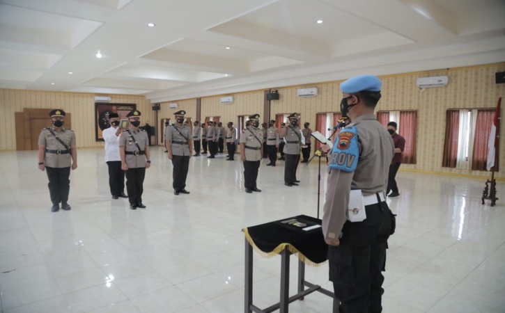 Acara sertijab kasatreskrim di Polres Klaten, Rabu (15/9/2021). (Istimewa-dok Polres Klaten)