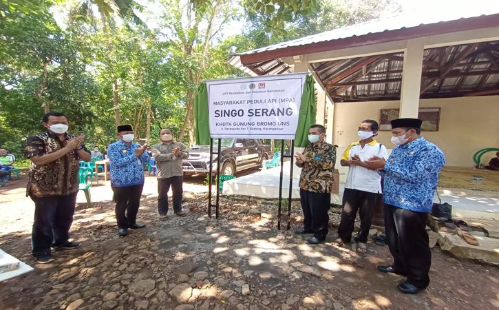 UPT PPK UNS Solo dan stakeholder meresmikan MPA Singo Serang di kompleks KHDTK Gunung Bromo Karanganyar, Jumat (17/9/2021). (Istimewa)
