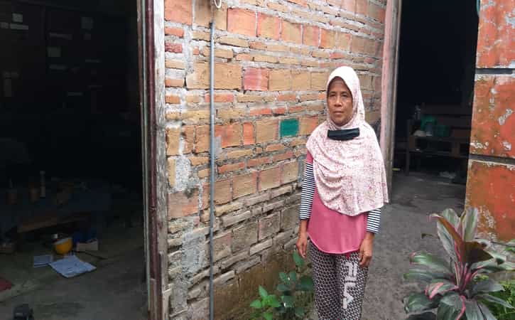 Lokasi warga Kanoman, Karangnongko, Trimo Lewong, 65, dibunuh di Bangunrejo Kidul RT 007/RW 004, Desa Granting, Kecamatan Jogonalan, Sabtu (23/10/2021). (Espos/Ponco Suseno)
