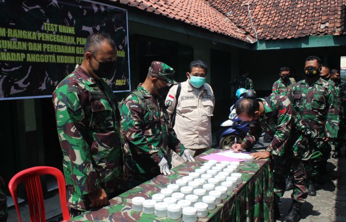 Tes Urine Mendadak, Prajurit TNI Wonogiri Negatif Narkoba