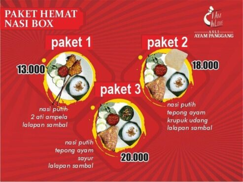 Paket nasi boks I Am In Love (Soloposfood)