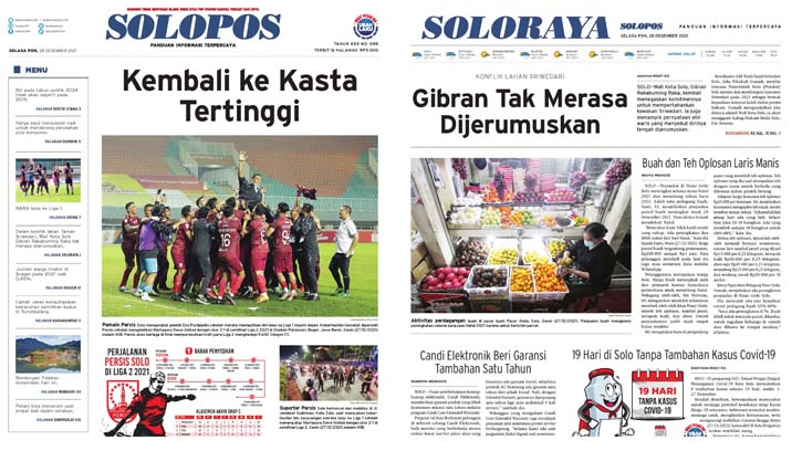 Solopos Hari Ini: Kembali ke Kasta Tertinggi