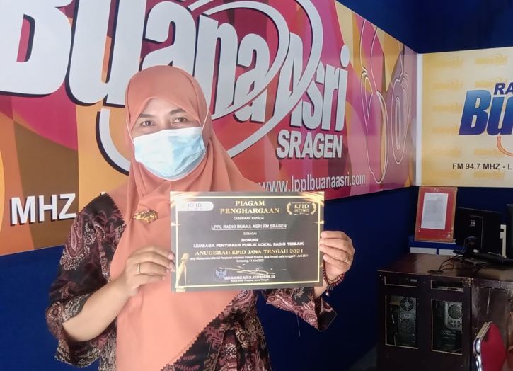 Iklan Pakai Masker Radio Buana Asri Sragen Dapat Penghargaan Nasional