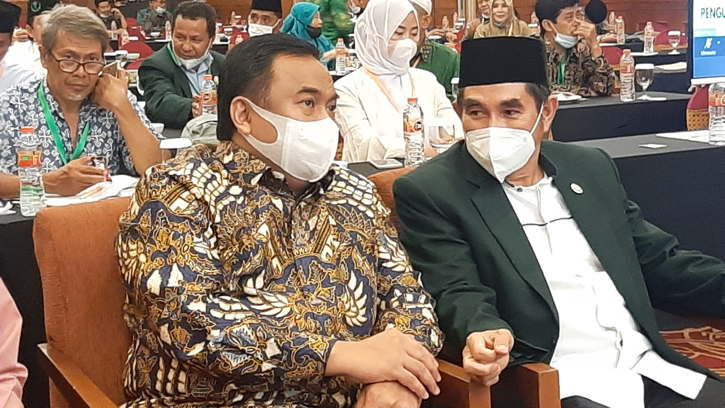 Wakil Ketua DPR RI, Rachmat Gobel, saat menghadiri Kongres Nasional ke 41 Syarikat Islam di Hotel Novotel Solo, Sabtu (4/12/2021). (Solopos.com/Kurniawan)