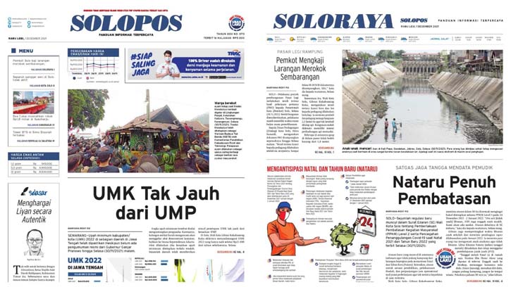 Solopos Hari Ini: UMK Tak Jauh dari UMP