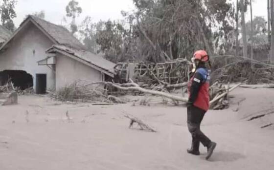 kondisi pascaerupsi semeru