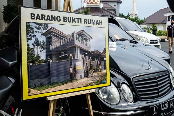 Penampakan rumah milik bandar narkoba jenis sabu-sabu yang disita polisi di Sragen. (Solopos.com-Bidhumas Polda Jateng)