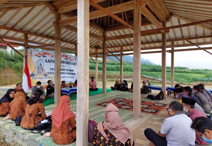Kegiatan pengembangan Desa Anti Politik Uang oleh Bawaslu Boyolali di Kecamatan Simo pada 2021. (Istimewa/Bawaslu Boyolali)
