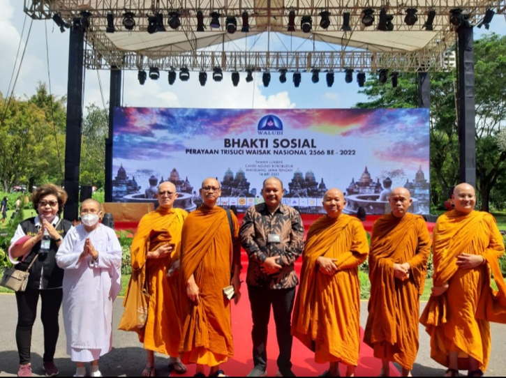 Rangkaian perayaan perayaan Waisak 2566 BE di wisata super prioritas Candi Borobudur, Magelang, Jawa Tengah. (Istimewa/GM Borobudur).