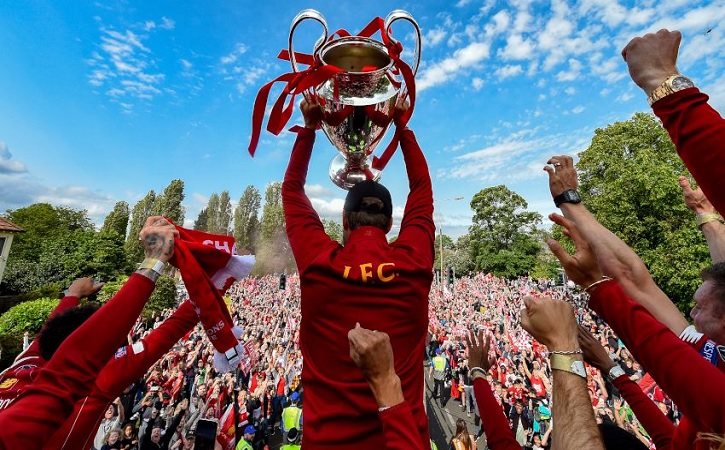 Liverpool saat merayakan gelar juara Liga Champions dengan pawai keliling kota pada 2019 silam. (Liverpoolfc.com)