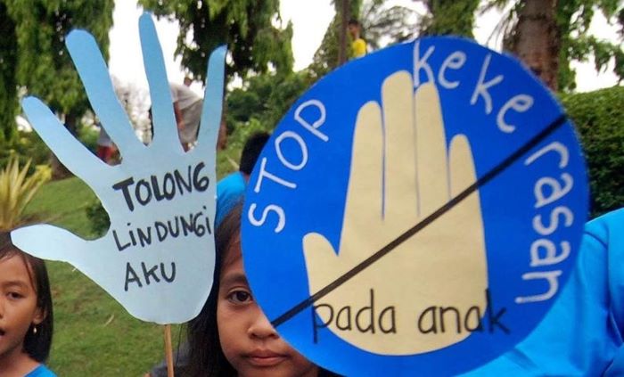 Ilustrasi seruan mencegah kekerasan, termasuk tindak pidana kekerasan seksual, terhadap anak. (Antaranews.com)