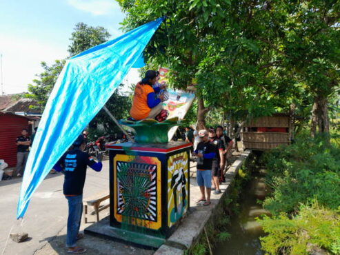 perusakan tugu PSHT sragen