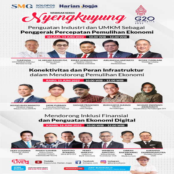 Solopos Media Group & Harian Jogja Hadirkan Webinar Nyengkuyung G20