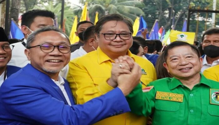 Koalisi Indonesia Bersatu mendaftar ke KPU, Rabu (10/8/2022). (Instagram/@airlanggahartarto_official)