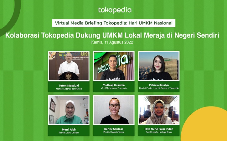 Hari UMKM Nasional - Kolaborasi Tokopedia Dukung UMKM Lokal Meraja di Negeri Sendiri. (Istimewa)