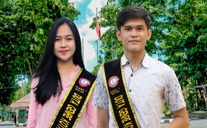 Juliette Heuvel Harlapan dan Christian Wolter William Tambani. (Istimewa/Dokumentasi Humas UKSW Salatiga)