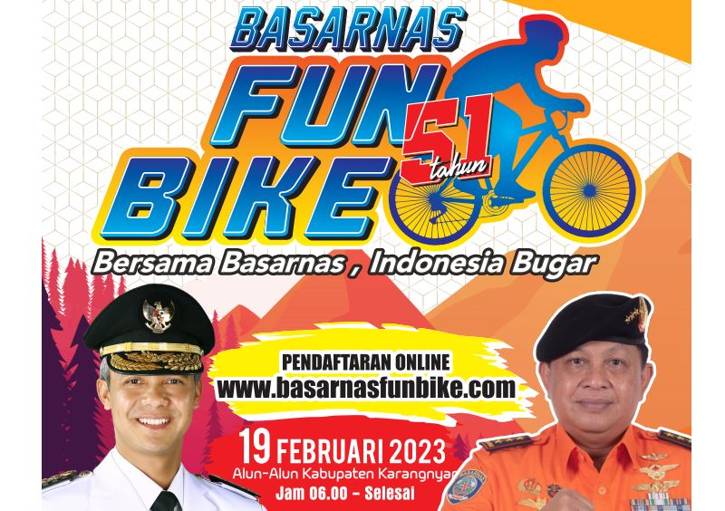 HUT ke51, Basarnas Gelar Fun Bike di Karanganyar Berhadiah Tanah, Cus